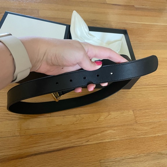 Gucci GG MARMONT LEATHER BELT WITH BUCKLE Women’s 85/34 - Picture 11 of 13